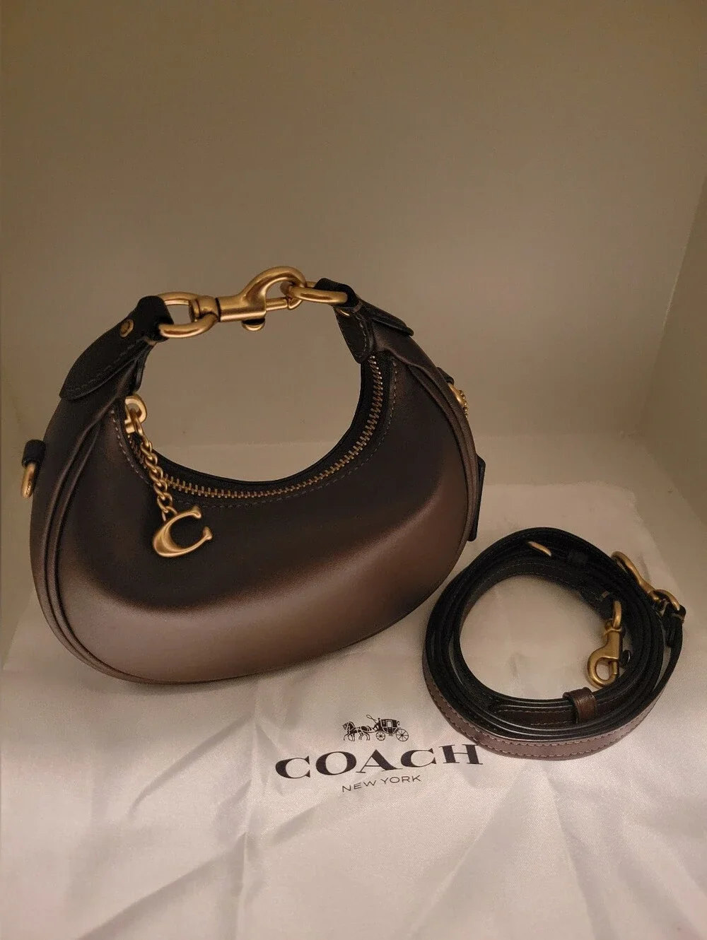 Coach Jonie Bag in Maple Glovetanned Leather NWT